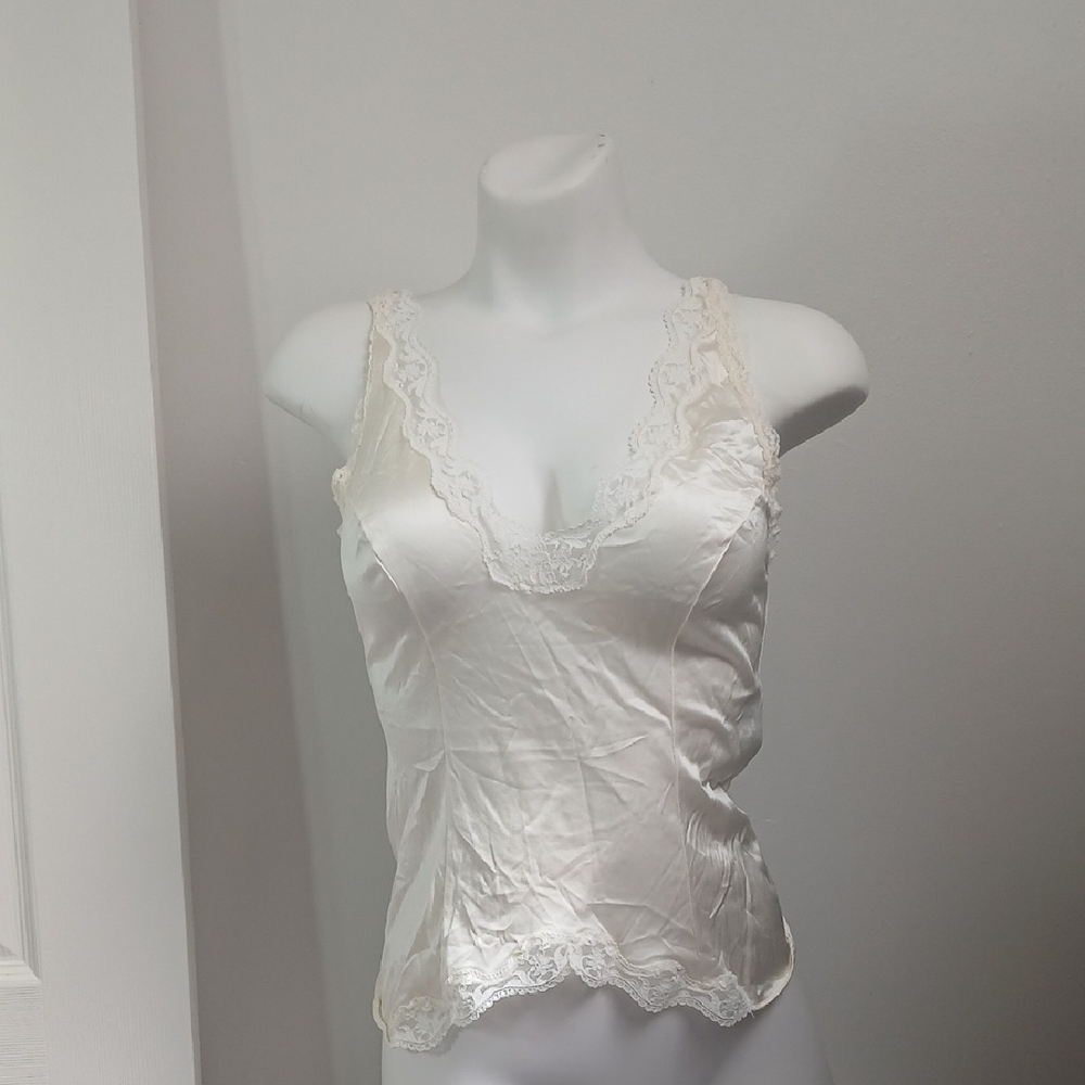 Vintage Lace Trim Sexy Feminine Camisole Made In USA Size 32